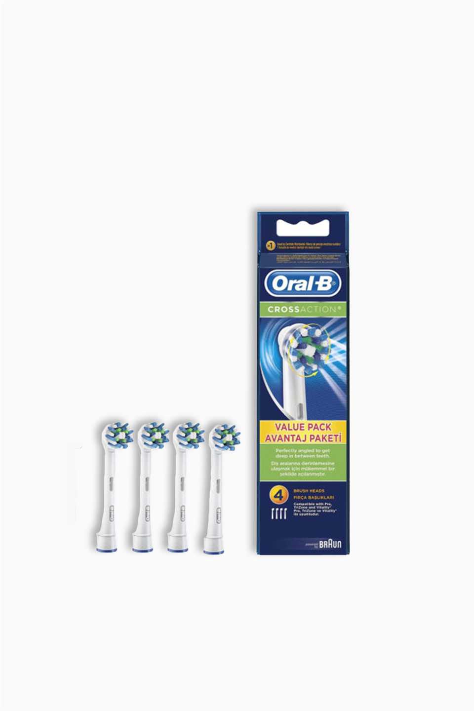 Oral-B Cross Action Diş Fırçası Yedek Başlığı 4'Lü | Oral-B | Oral-B Cross Action Diş Fırçası Yedek Başlığı 4'Lü