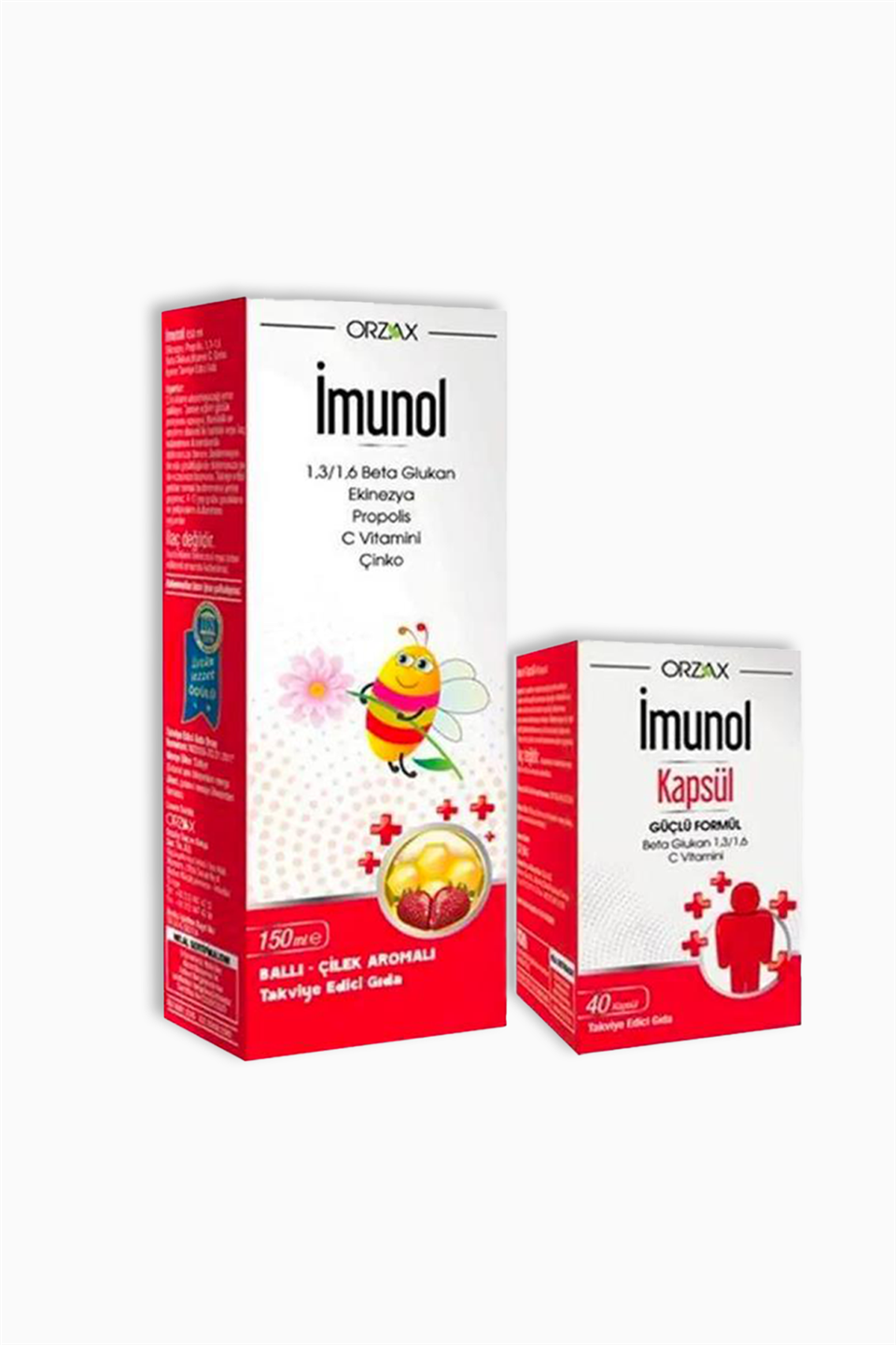 Orzax Imunol Şurup 150 Ml + Imunol 40 Kapsül | Orzax | Orzax İmunol Şurup 150 Ml + İmunol 40 Kapsül