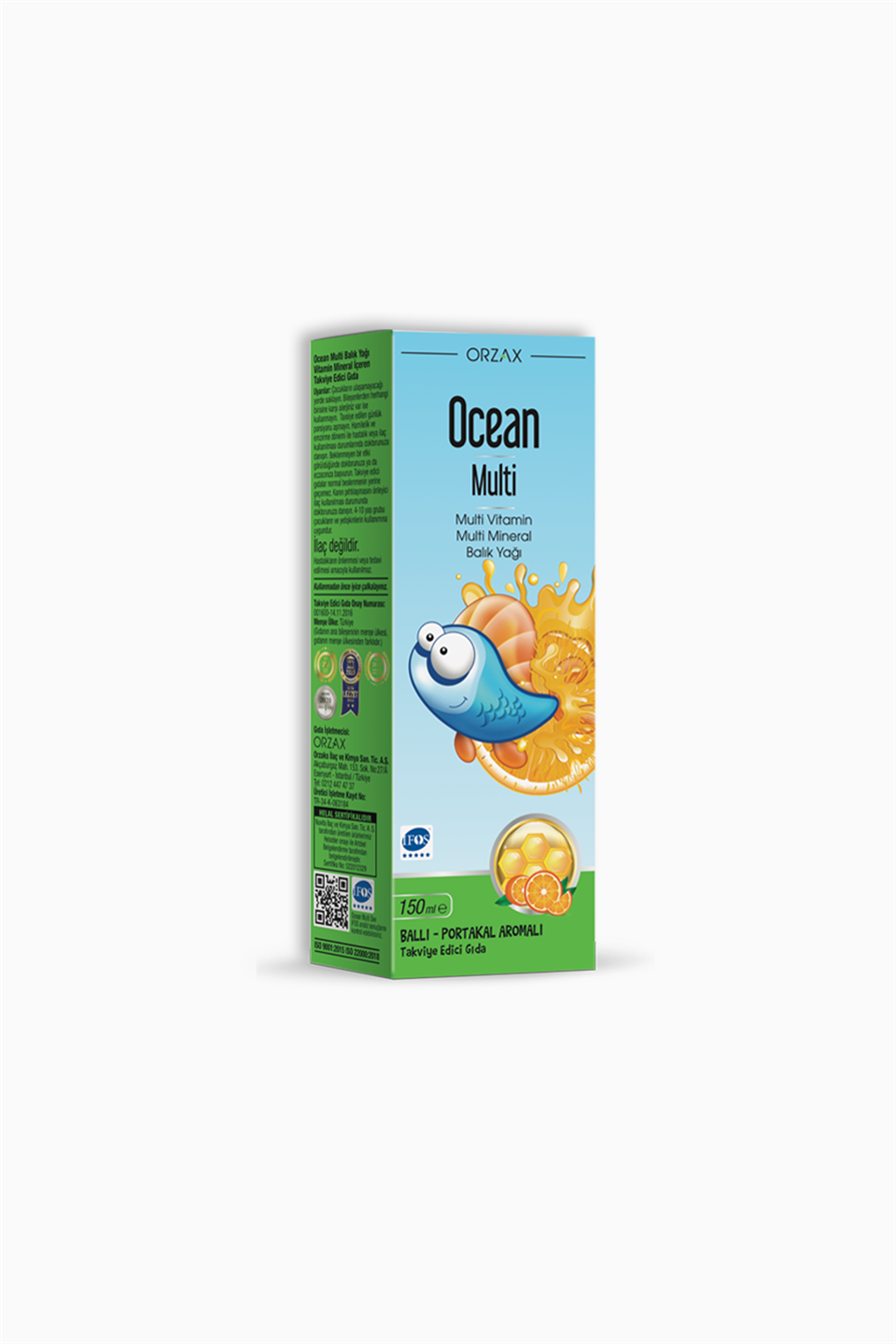 Orzax Ocean Multivitamin Multimineral Şurup 150 ml | Orzax | Orzax Ocean Multivitamin Multimineral Şurup Kral Şakir 150 ml