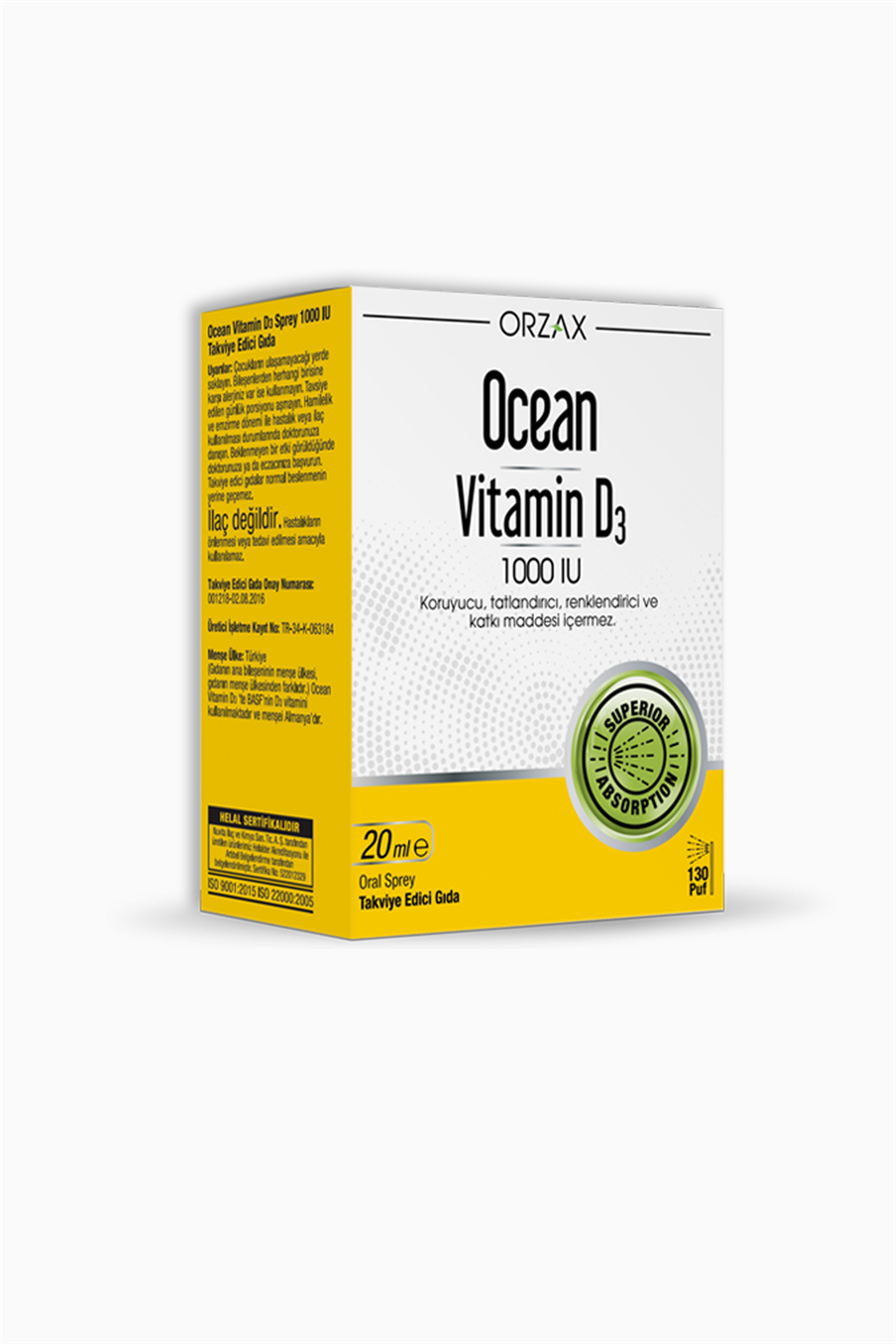 Orzax Ocean Vitamin D3 1000 IU Oral Sprey 20 ml | Orzax | Orzax Ocean Vitamin D3 1000 IU Oral Sprey 20 ml