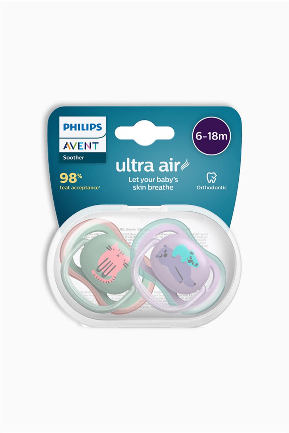 Philips Avent SCF085/18 Ultra Air Emzik Kız 6-18 Ay 2'li | Philips Avent | Philips Avent SCF085/18 Ultra Air Emzik Kız 6-18 Ay 2'li