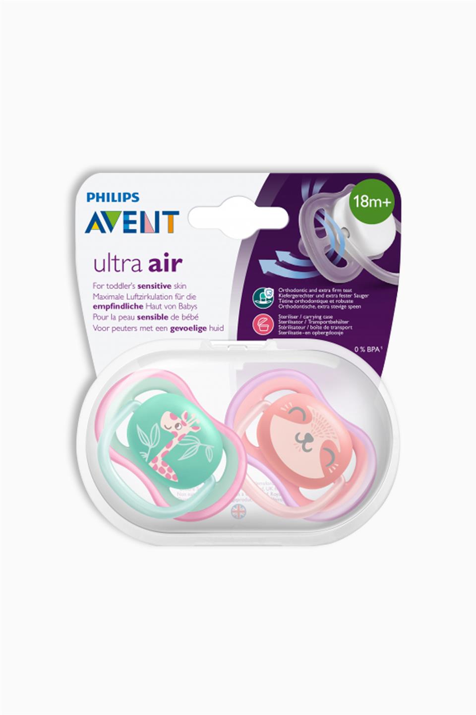 Philips Avent SCF349/12 Ultra Air 18 Ay+ Emzik Kız 2'li | Philips Avent | Philips Avent SCF349/12 Ultra Air 18 Ay+ Emzik Kız 2'li