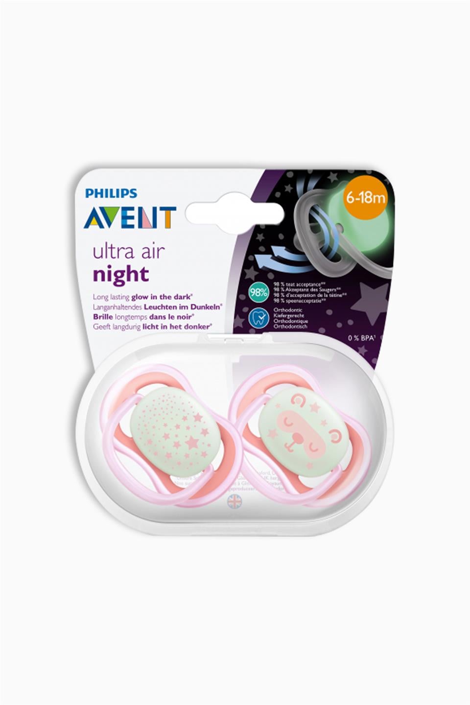 Philips Avent SCF376/22 Ultra Air Night 6-18 Ay Emzik Kız 2'li | Philips Avent | Philips Avent SCF376/22 Ultra Air Night 6-18 Ay Emzik Kız 2'li