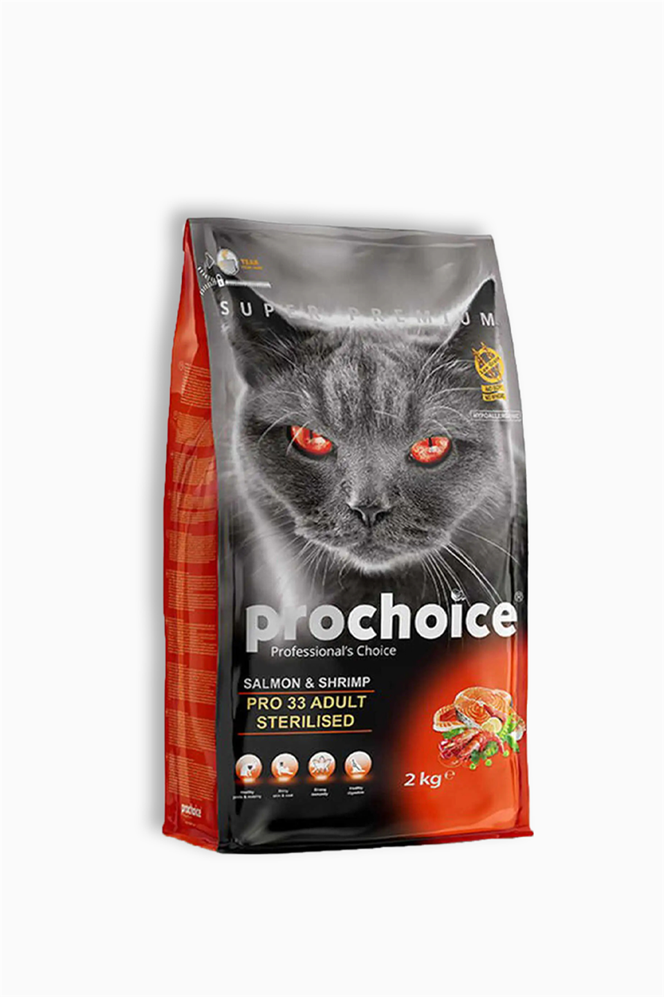 Prochoice Pro 33 Somonlu Ve Karidesli Kısırlaştırılmış Kedi Maması 2 Kg | Prochoice | Prochoice Pro 33 Somonlu Ve Karidesli Kısırlaştırılmış Kedi Maması 2 Kg