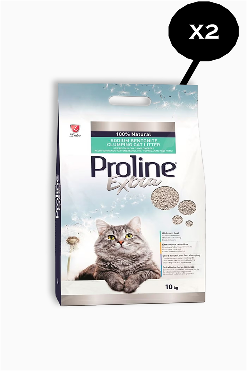 Proline Extra Bentonit Kedi Kumu 10 Kg 2 Adet | Proline | Proline Extra Bentonit Kedi Kumu 10 Kg 2 Adet