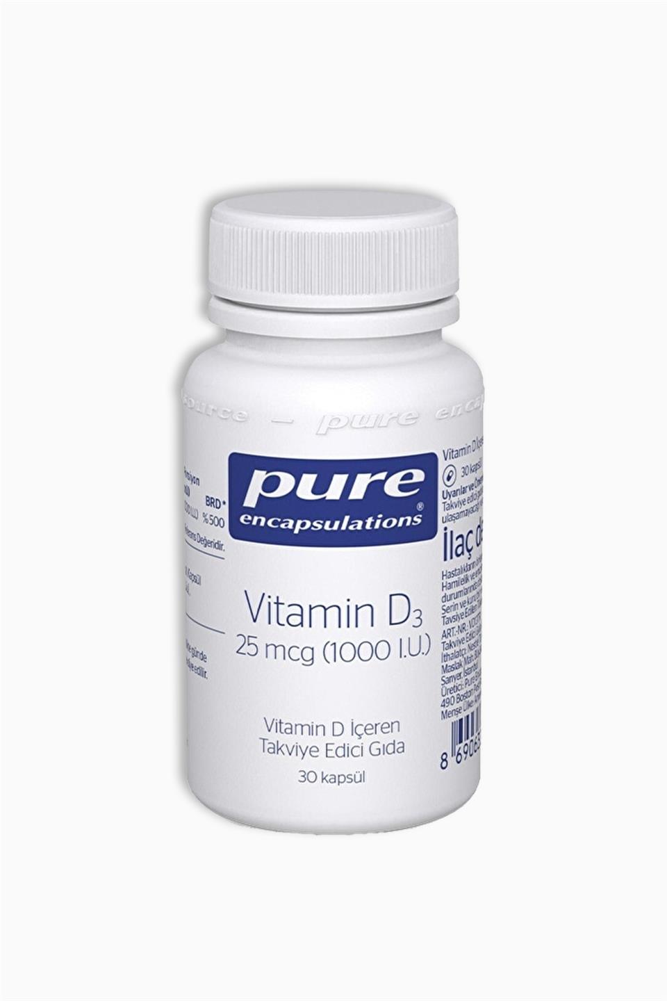 Pure Encapsulations Vitamin D3 25 Mcg 1000 Iu 30 Kapsül | Pure Encapsulations | Pure Encapsulations Vitamin D3 25 Mcg 1000 Iu 30 Kapsül