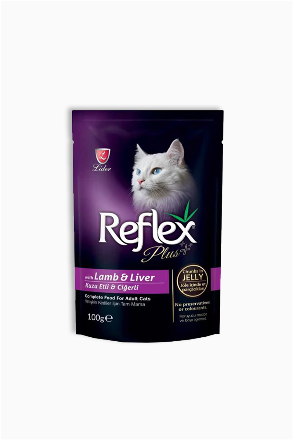 Reflex Kuzu Etli & Ciğerli Pouch Jelly Kedi Konserve 100 Gr | Reflex | Reflex Kuzu Etli & Ciğerli Pouch Jelly Kedi Konserve 100 Gr