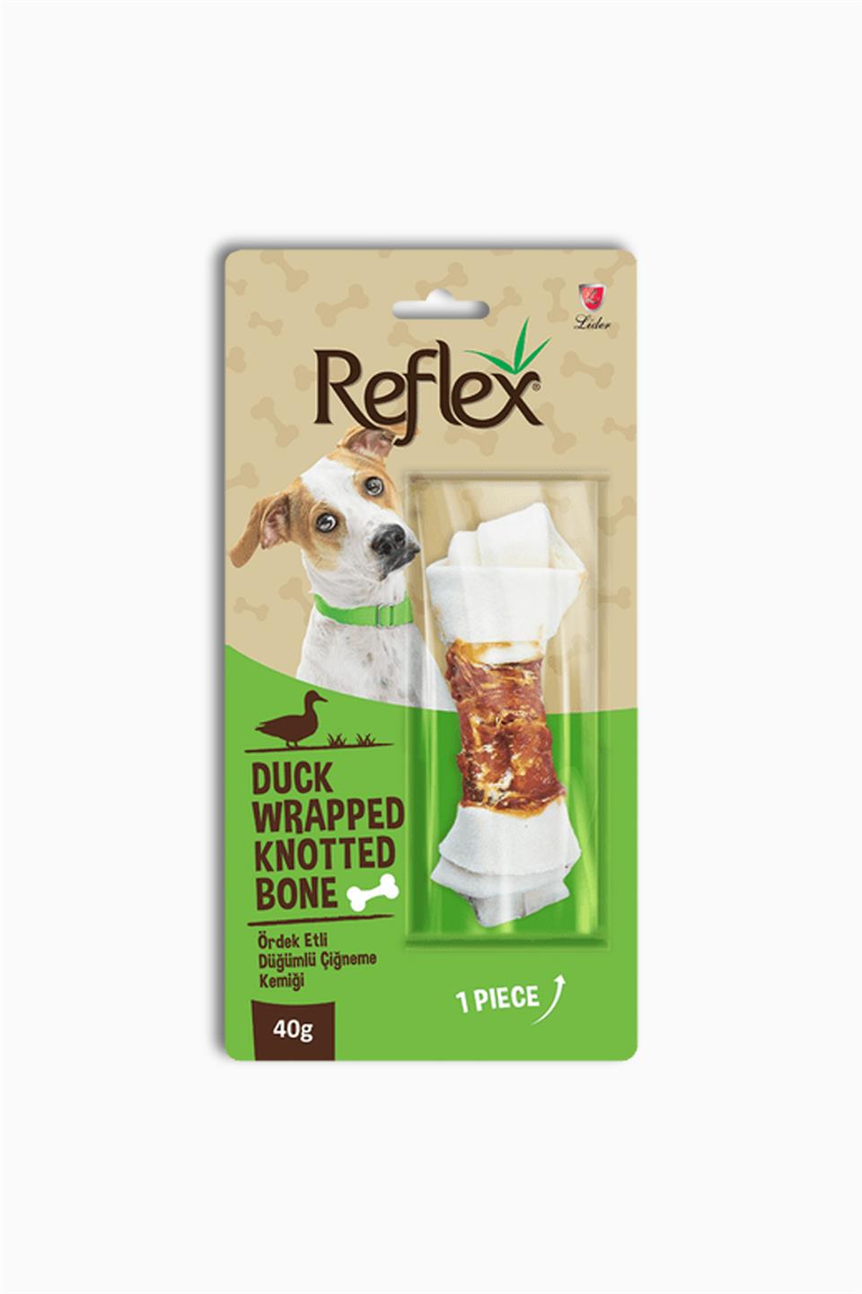 Reflex Ördek Etli Düğümlü Köpek Ödül Kemiği 40 Gr | Reflex | Reflex Ördek Etli Düğümlü Köpek Ödül Kemiği 40 Gr