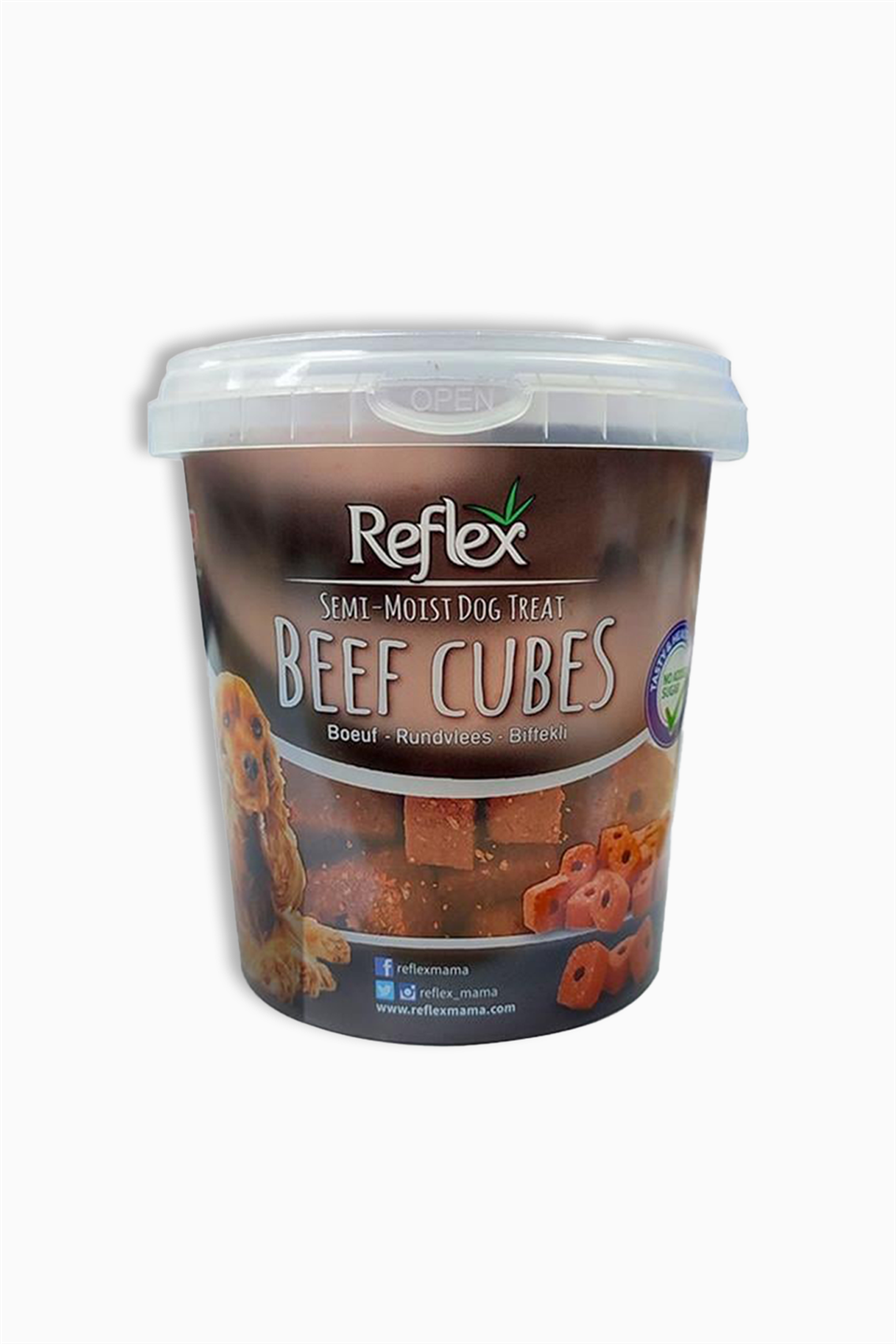 Reflex Semi-Moist Biftekli Küp Köpek Ödül Maması 500gr | Reflex | Reflex Semi-Moist Biftekli Küp Köpek Ödül Maması 500gr