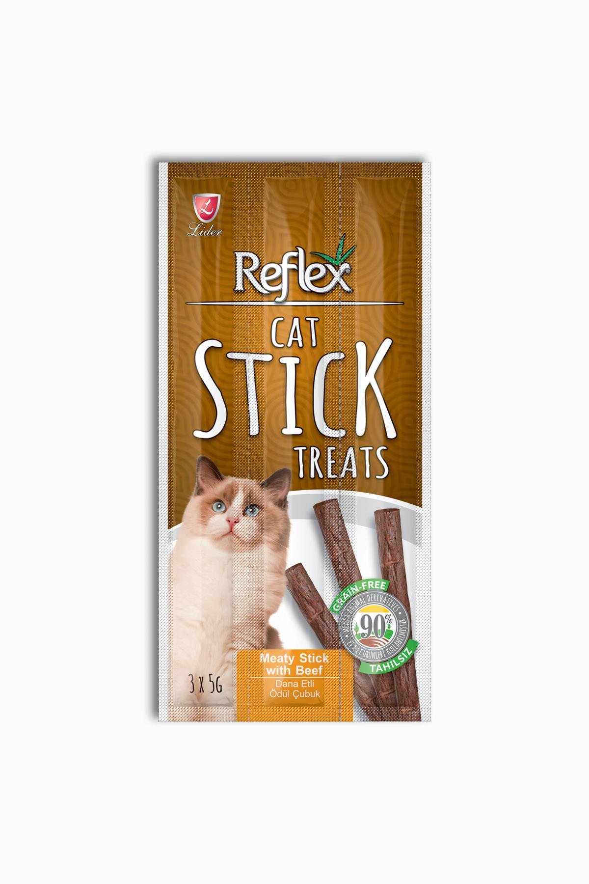 Reflex Sticks Biftekli Kedi Ödül Çubuğu 3*5 Gr | Reflex | Reflex Sticks Biftekli Kedi Ödül Çubuğu 3*5 Gr