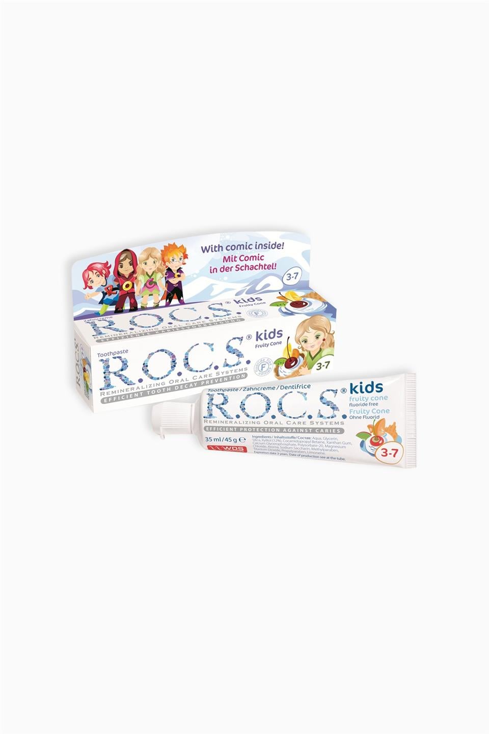 Rocs Kids 3-7 Yaş Meyve Külahı Diş Macunu 35 ml | Rocs | Rocs Kids 3-7 Yaş Meyve Külahı Diş Macunu 35 ml