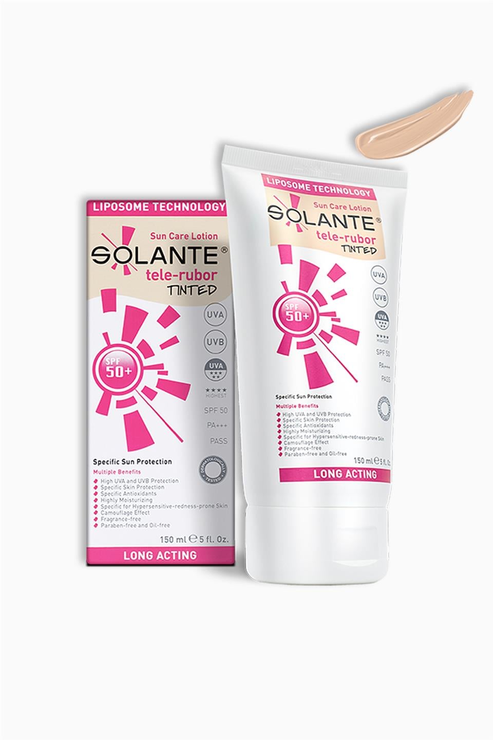 Solante Tele-Rubor Tinted Sun Care Losyon Spf50+ 150 Ml | Solante | Solante Tele-Rubor Tinted Sun Care Losyon Spf50+ 150 Ml