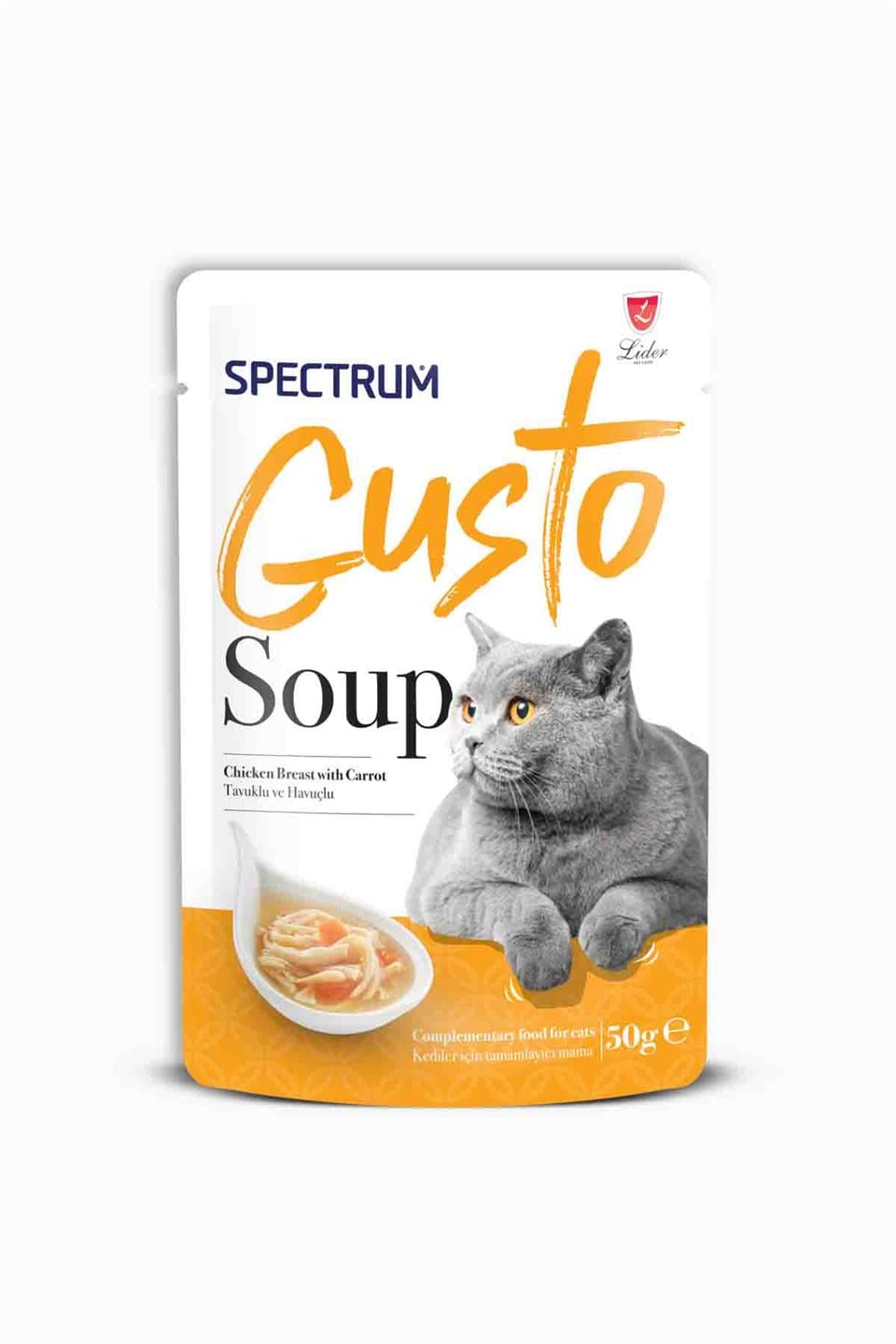 Spectrum Gusto Tavuklu ve Havuçlu Kedi Çorbası 50 Gr | Spectrum | Spectrum Gusto Tavuklu ve Havuçlu Kedi Çorbası 50 Gr