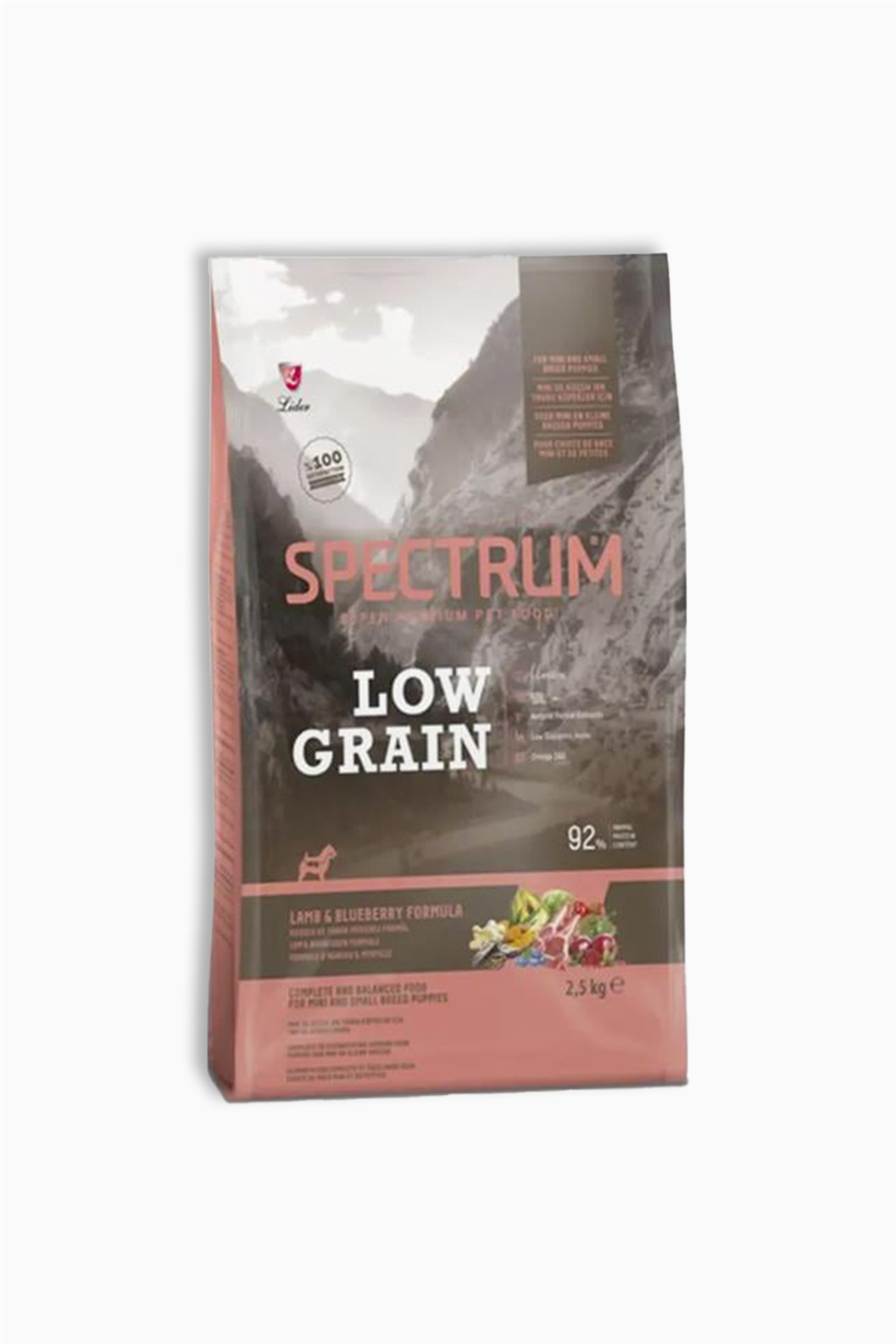 Spectrum Kuzu Etli ve Yaban Mersinli Mini ve Küçük Irk Düşük Tahıllı Yetişkin Köpek Maması 2,5kg | Spectrum | Spectrum Kuzu Etli ve Yaban Mersinli Mini ve Küçük Irk Düşük Tahıllı Yetişkin Köpek Maması 2,5kg