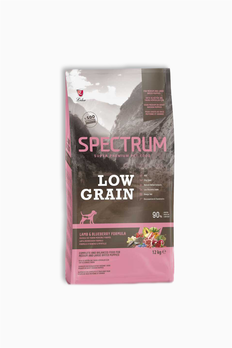 Spectrum Low Grain Orta Ve Büyük Irklar İçin Kuzulu Yaban Mersinli Yavru Köpek Maması 12 Kg | Spectrum | Spectrum Low Grain Orta Ve Büyük Irklar İçin Kuzulu Yaban Mersinli Yavru Köpek Maması 12 Kg