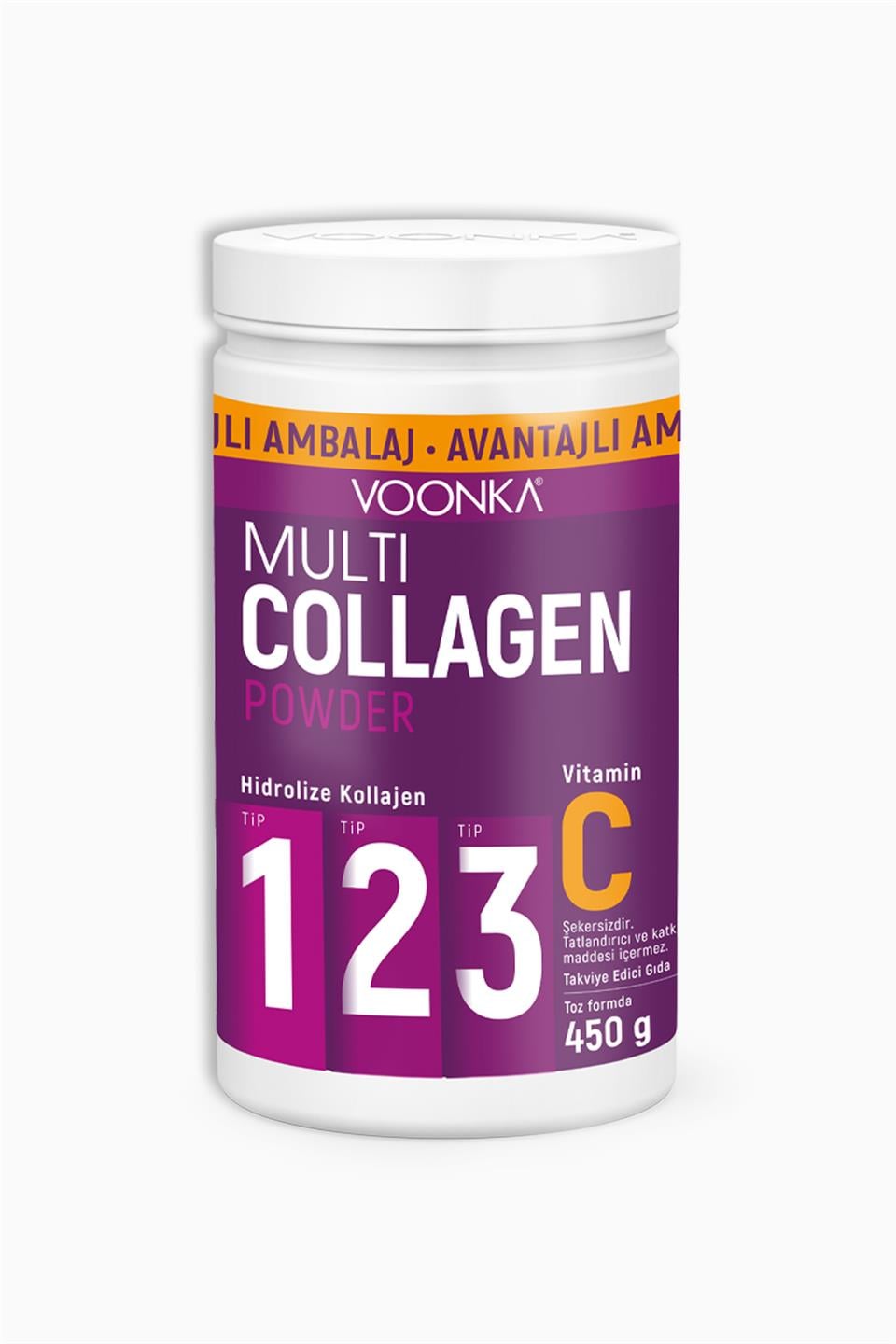Voonka Multi Collagen Powder 450 Gr | Voonka | Voonka Multi Collagen Powder 450 Gr