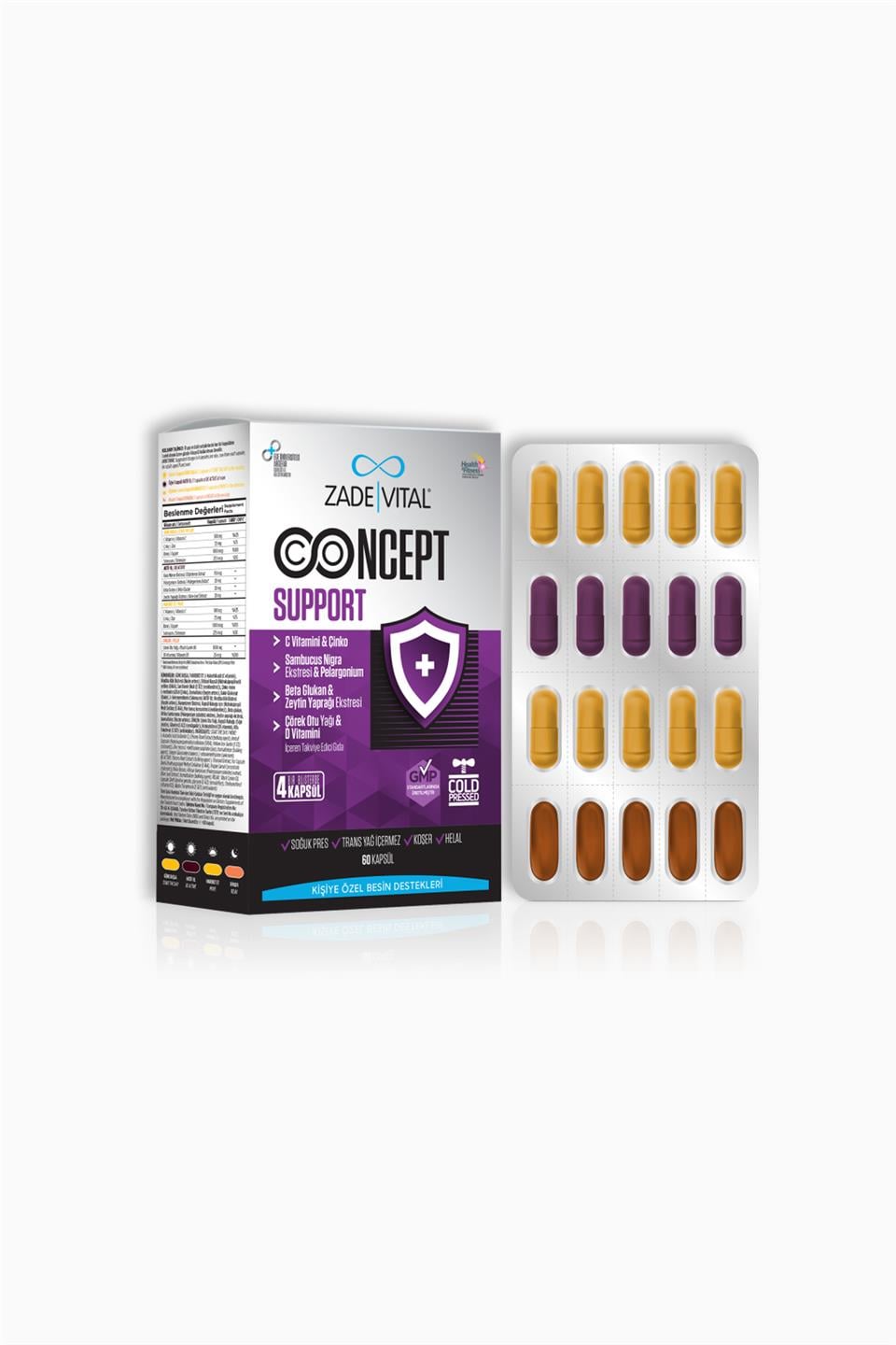 Zade Vital Concept Support 60 Kapsül | Zade Vital | Zade Vital Concept Support 60 Kapsül