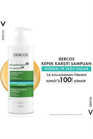 Vichy Dercos Anti-Pelliculaire Anti-Dandruff Grass Kepek Karşıtı Şampuan 390 ml - Normal ve Yağlı Saçlar