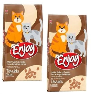 Enjoy Tavuklu Yetişkin Kedi Maması 15 Kg 2 Adet