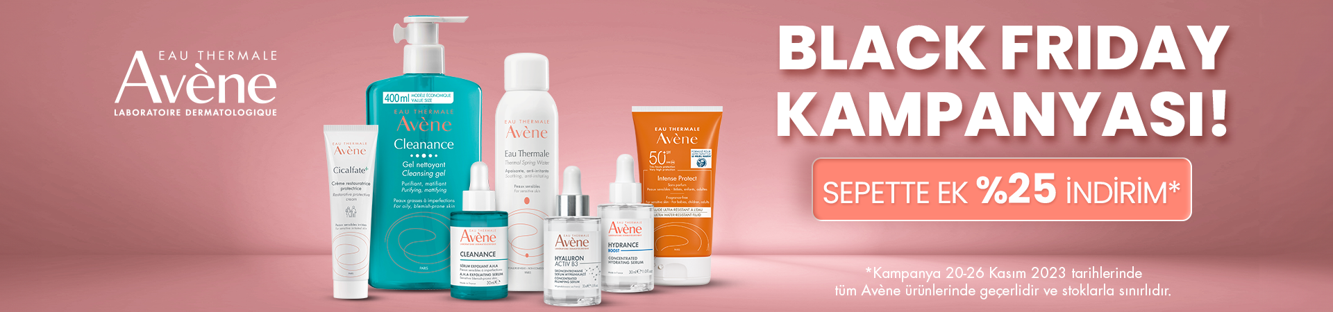 Muhteşem Kasım İndirimleri Avene Farmakozmetika'da