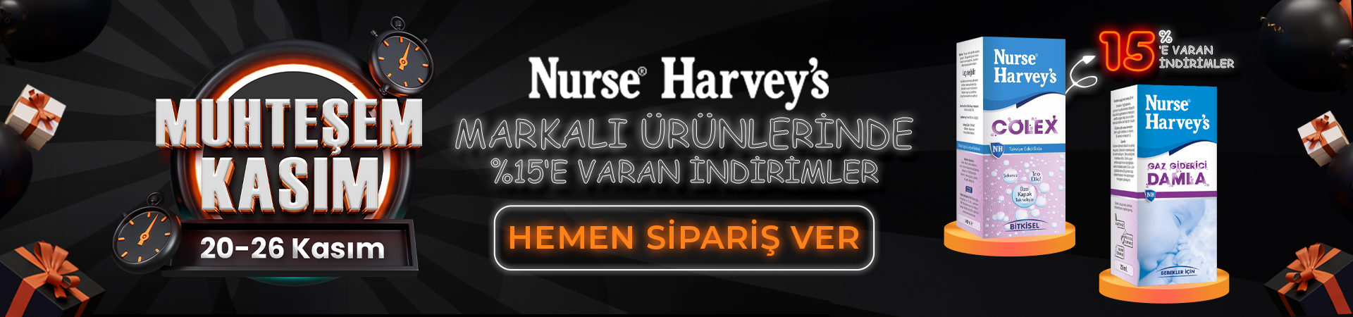 Muhteşem Kasım İndirimleri Nurse Harvey's Farmakozmetika'da