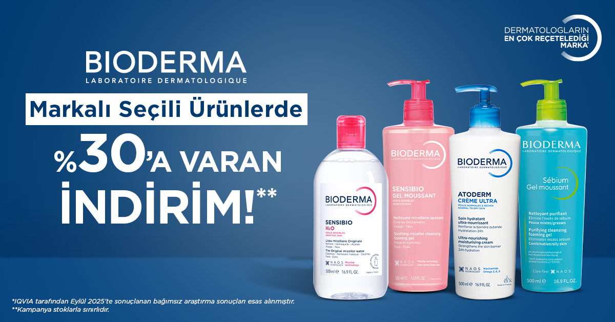 Bioderma Cilt Bakım Ürünlerinde %30'a Varan İndirim Farmakozmetika'da!