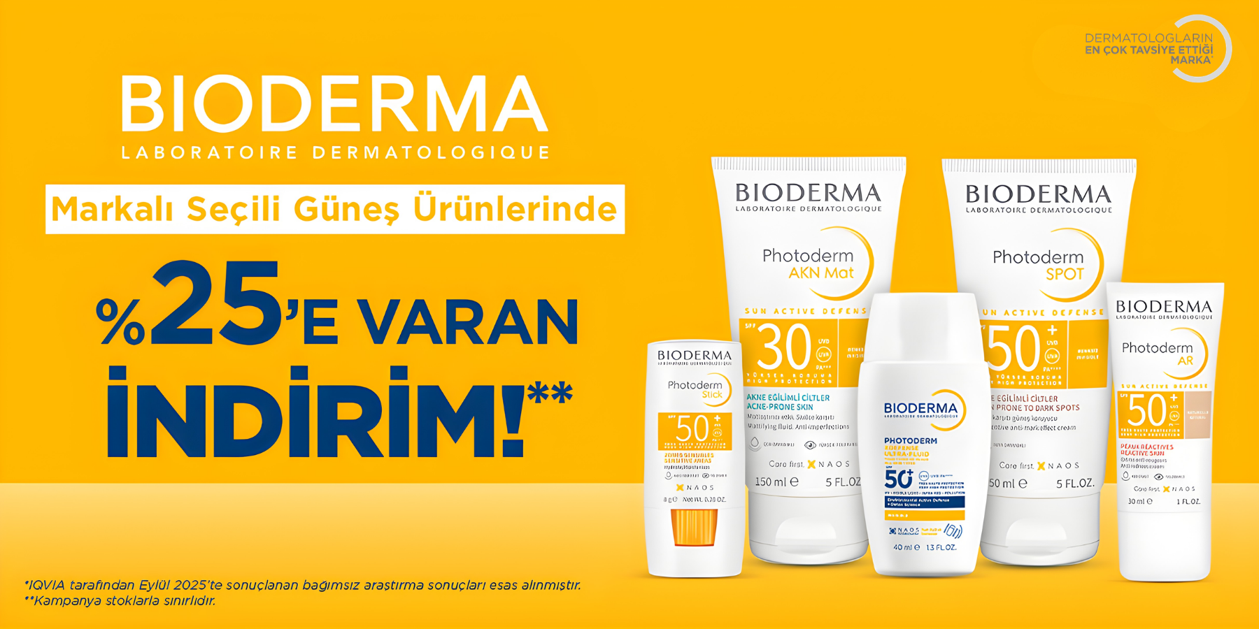 Bioderna Güneş Ürünlerinde %30'a Varan İndirim Farmakozmetika'da!