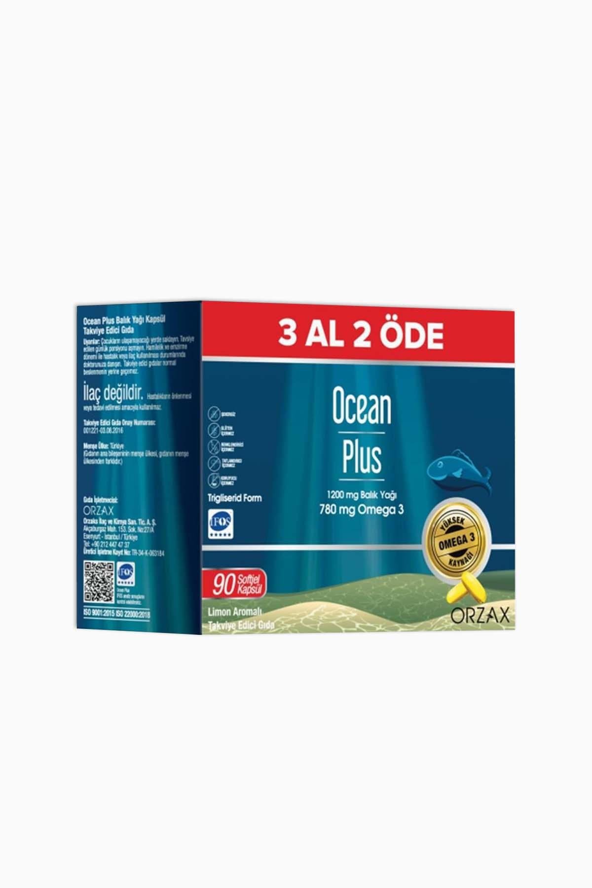 Ocean Plus Omega 1200 mg 90 Kapsül - 3 Al 2 Öde