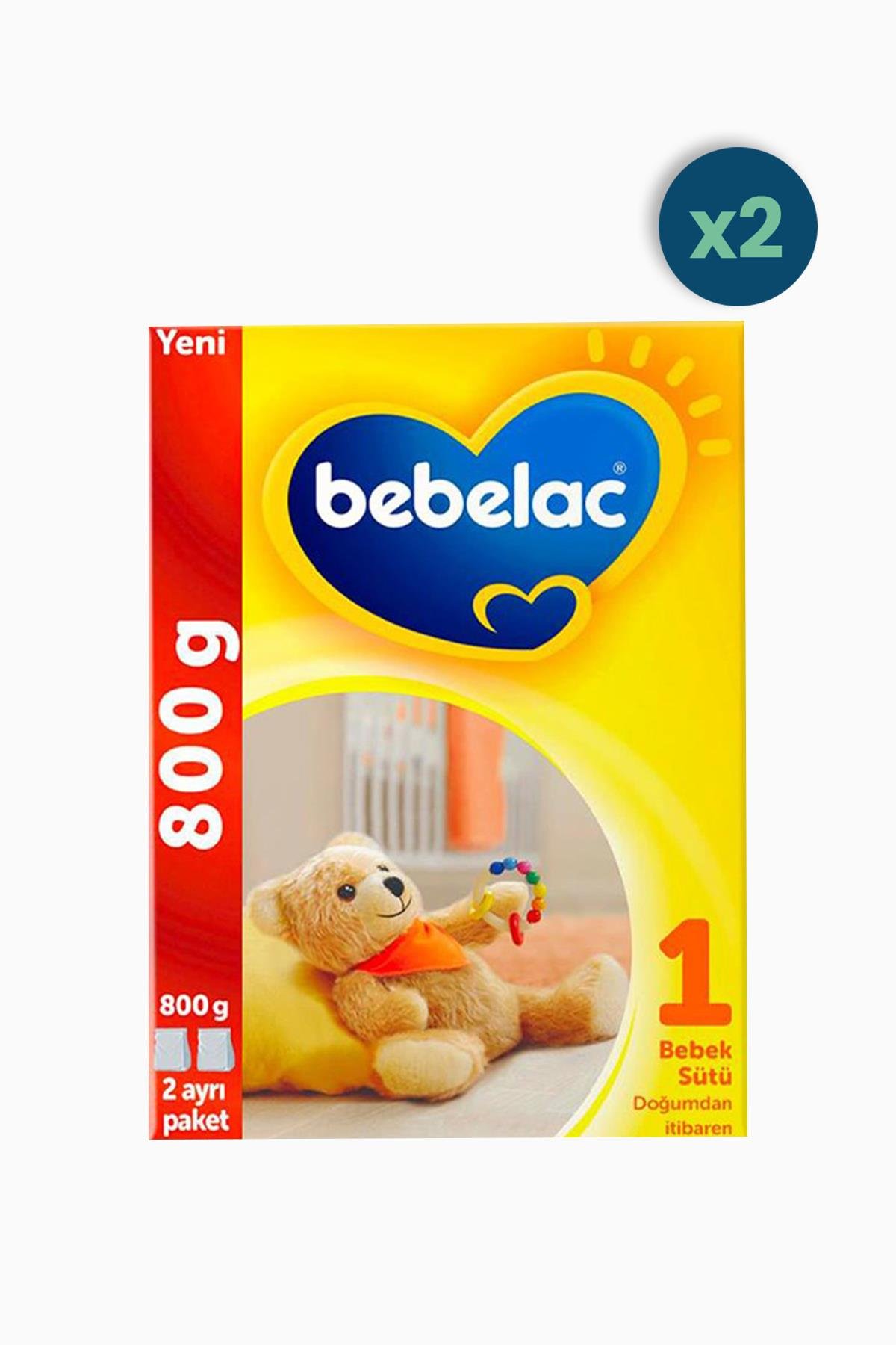 Bebelac 1 Numara Bebek Sütü 800 gr 2 Adet