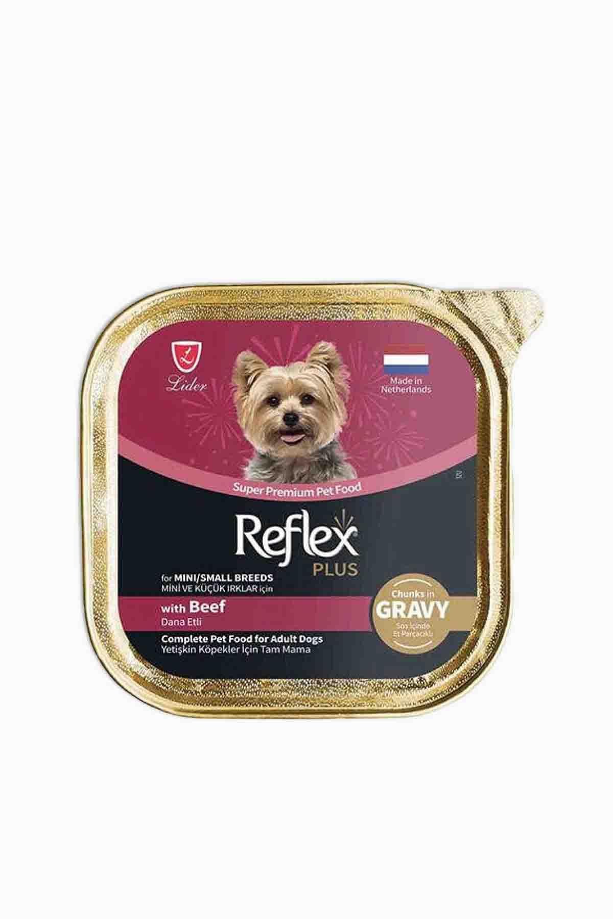 Reflex Plus Sos İçinde Et Parçacıklı Dana Etli Mini Ve Küçük Irklar İçin Yetişkin Köpek Maması 85 Gr
