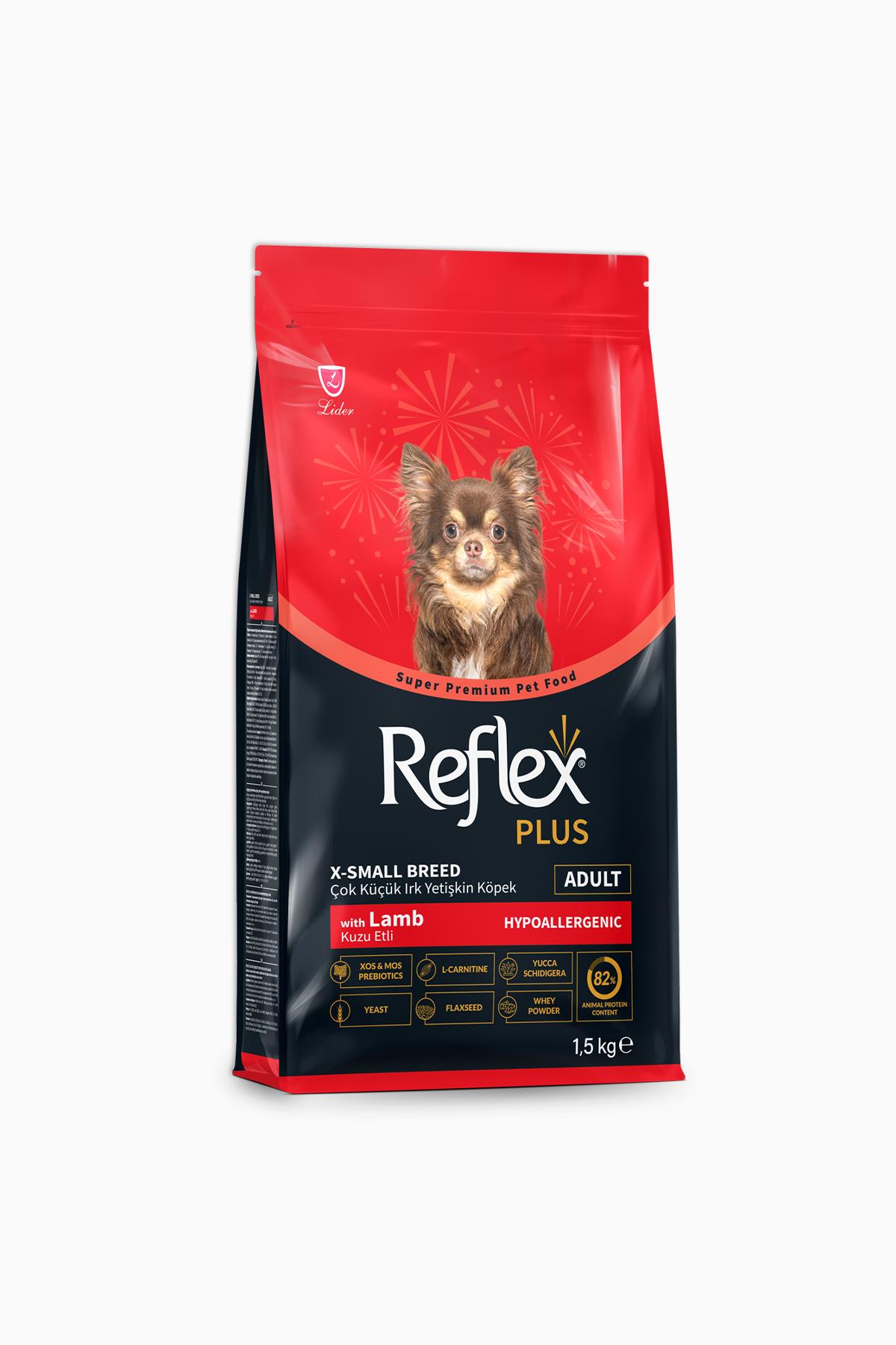 Reflex Plus Kuzu Etli Çok Küçük Irk Yetişkin Köpek Maması 1,5 Kg