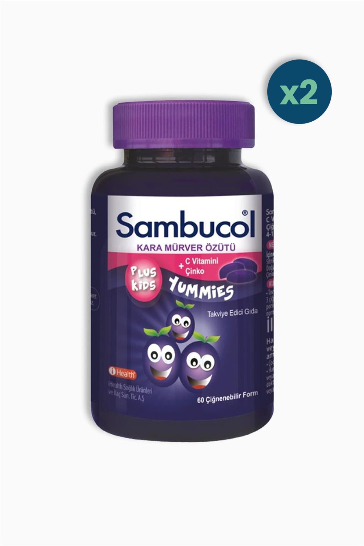 Sambucol Plus Kids Yummies 60 Çiğneme Tableti 2 Adet