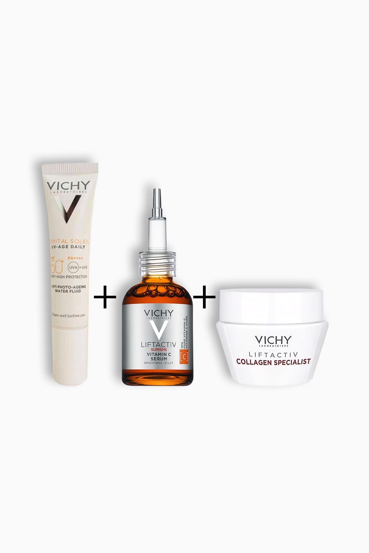 Vichy Liftactiv Vitamin C Serum 20 ml+Collagen Specialist 15 ml+Capital Soliel Uv Age Daily 15 ml