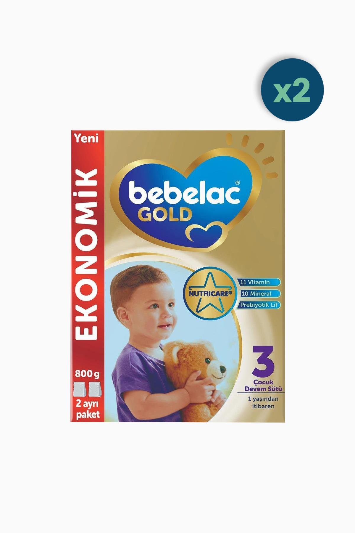 Bebelac Gold 3 Devam Sütü 9 Ay+ 800 gr 2 Adet