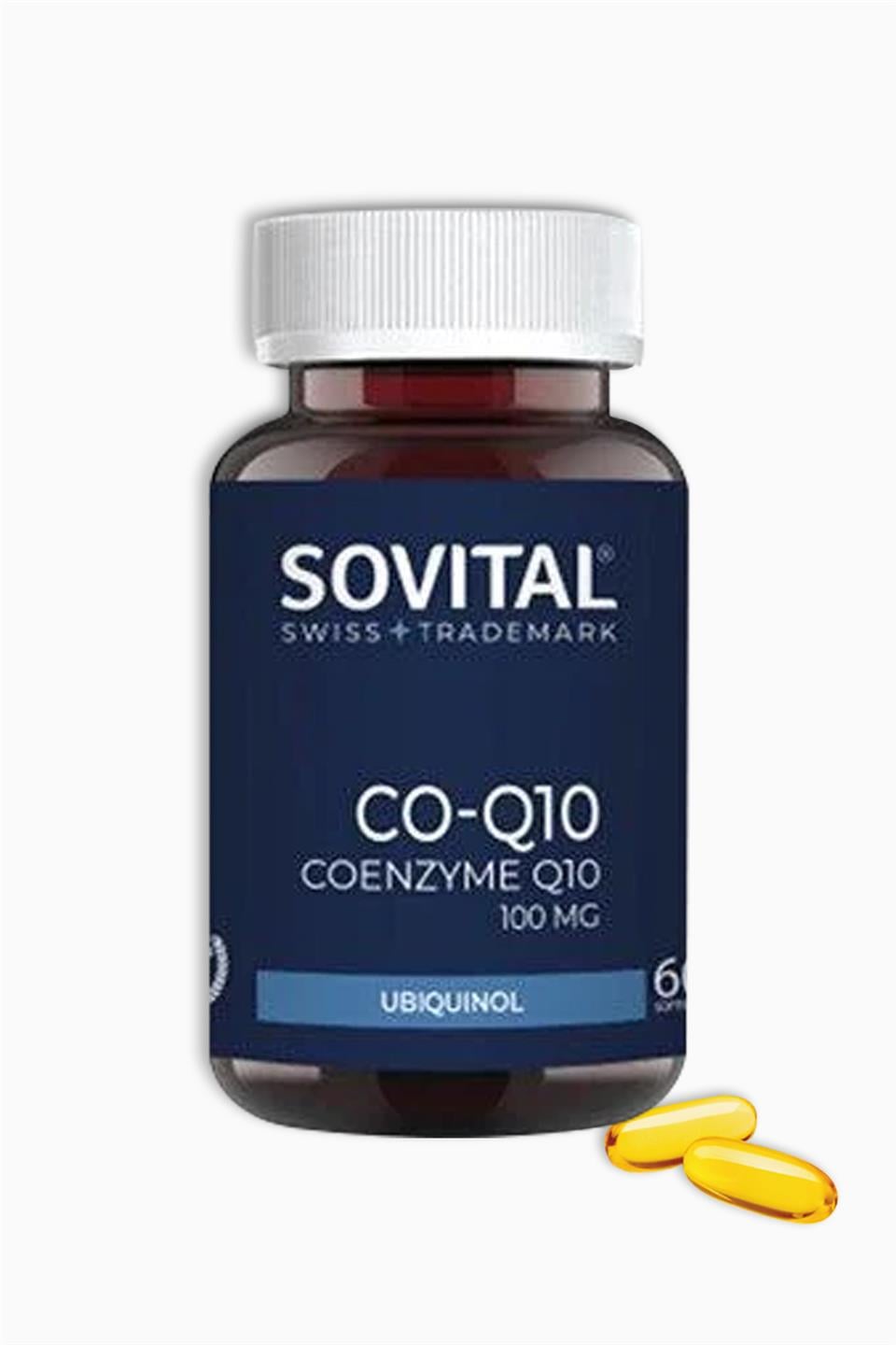 Sovital Swiss Trademark CO Q10 100 mg 60 Softgels