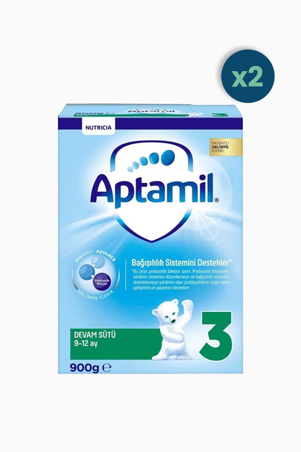 Aptamil 3 Numara Bebek Sütü 900 gr 2 Adet