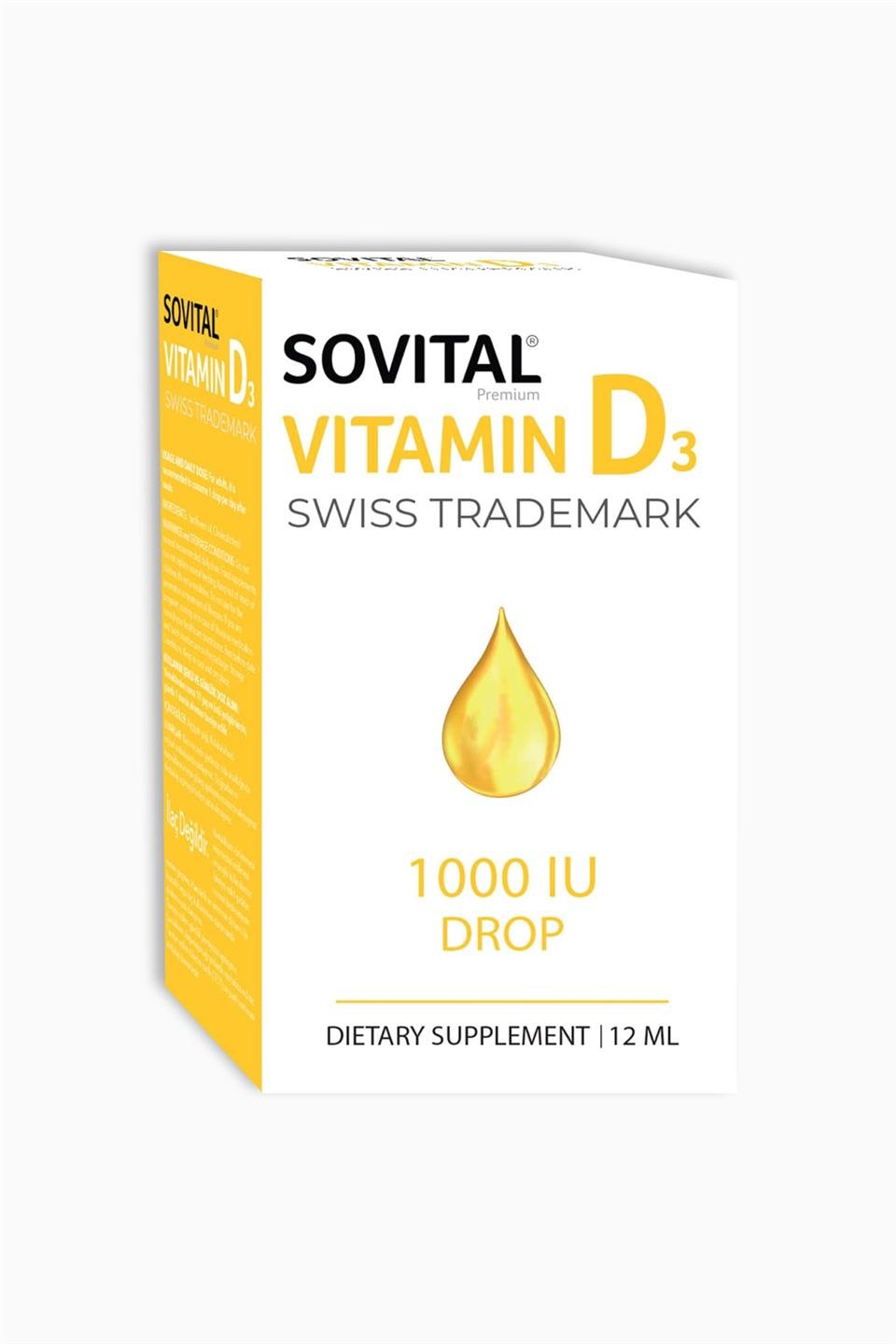 Sovital Vitamin D3 1000 Drops 12 ml (Yakın Miat)