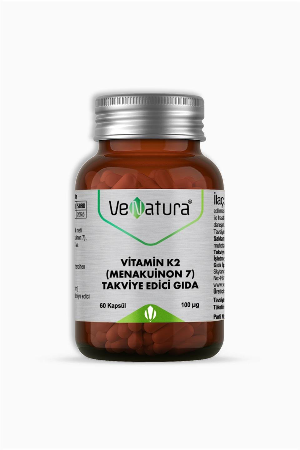 Venatura Vitamin K2 Menakuinon 7 Takviye Edici Gıda 60 Kapsül