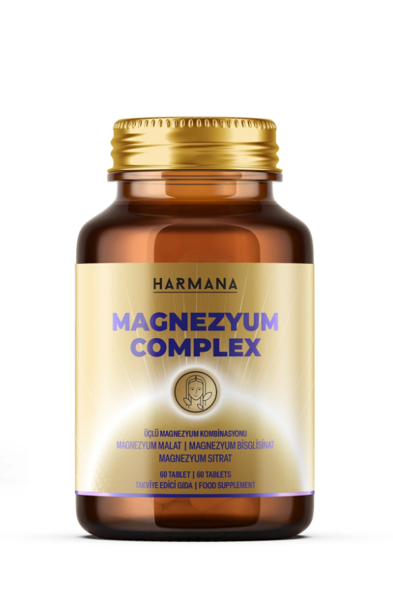 HARMANA Magnezyum Complex (Bisglisinat, Sitrat, Malat)60 Tablet
