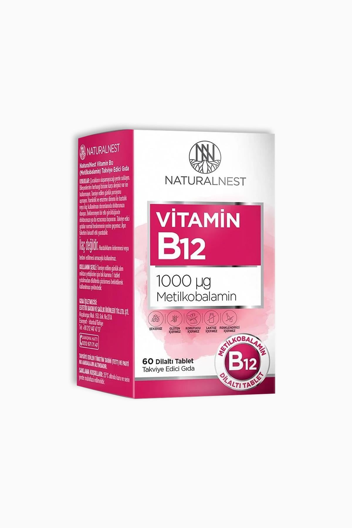 Natural Nest Vitamin B12 1000 mcg 60 Tablet