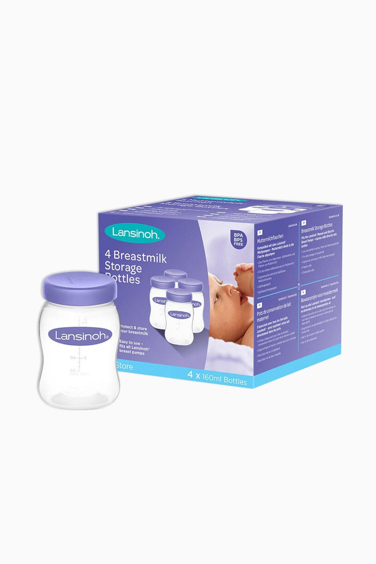 Lansinoh Anne Sütü Saklama Şişeleri 4'lü 160 ml