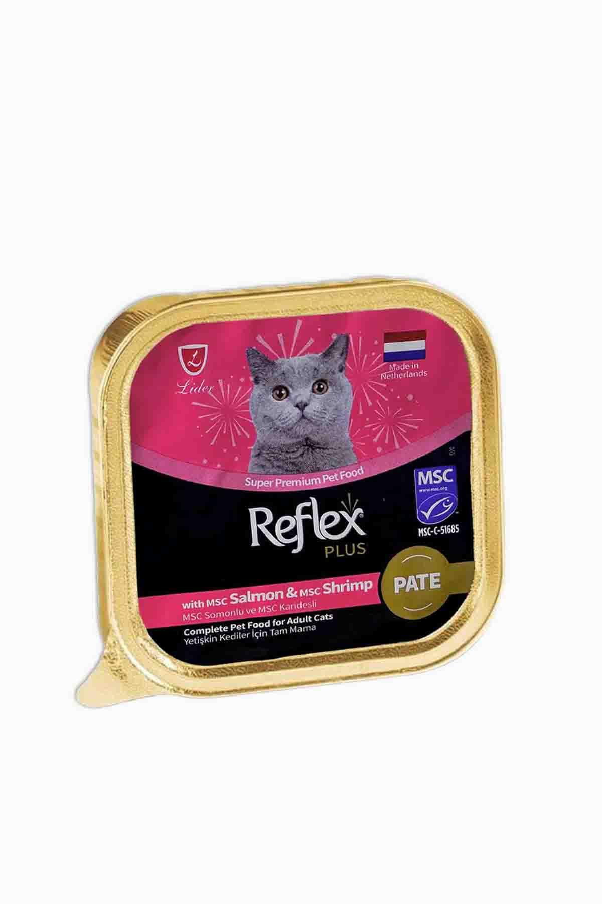 Reflex Plus Pate Somonlu Ve Karidesli Yetişkin Kedi Maması 85 Gr