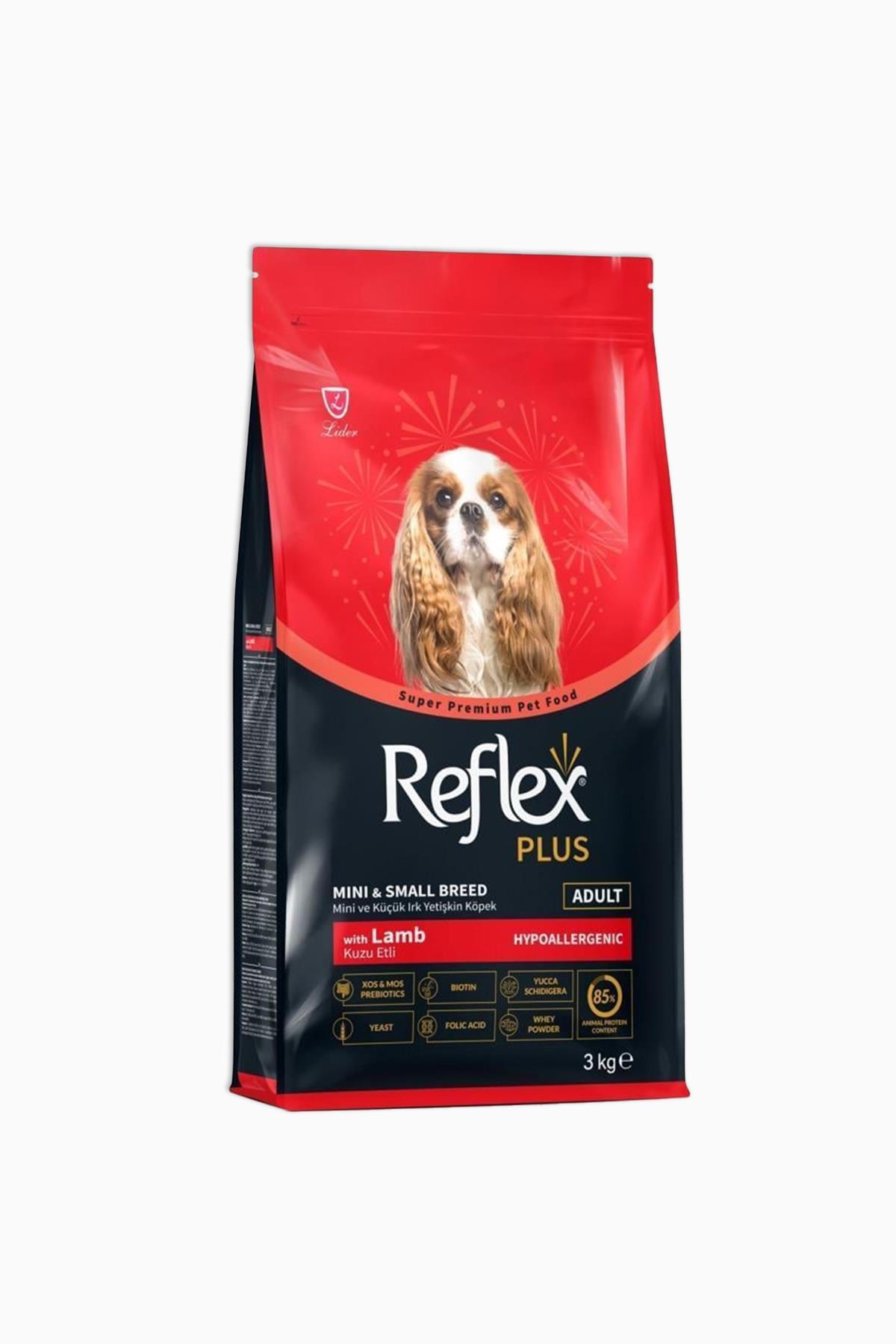 Reflex Plus Kuzu Etli Mini ve Küçük Irk Yetişkin Köpek Maması 3 kg