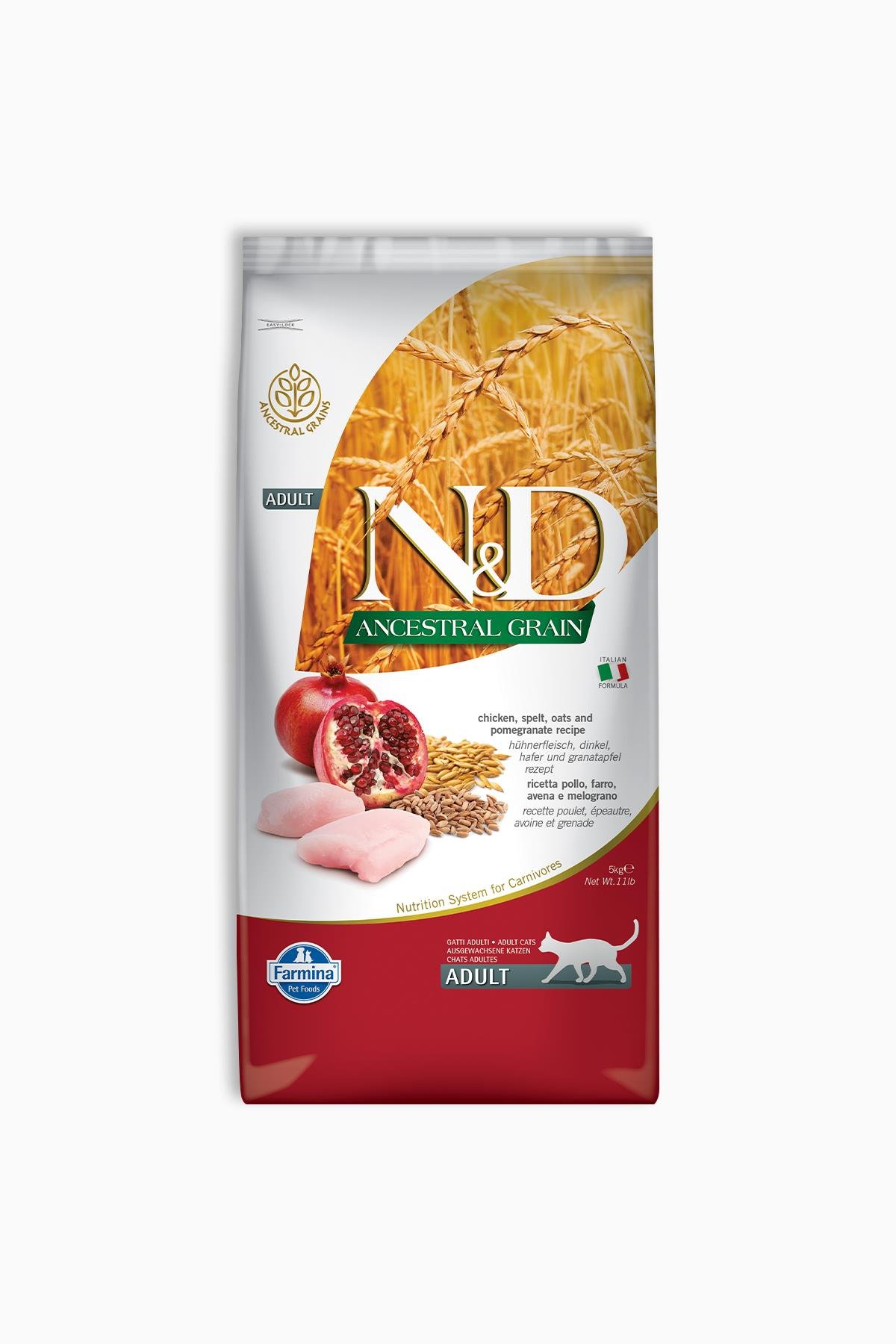 N&D Ancestral Graın Tavuk, Kılçıksız Buğday, Yulaf & Nar Yetişkin 5 Kg