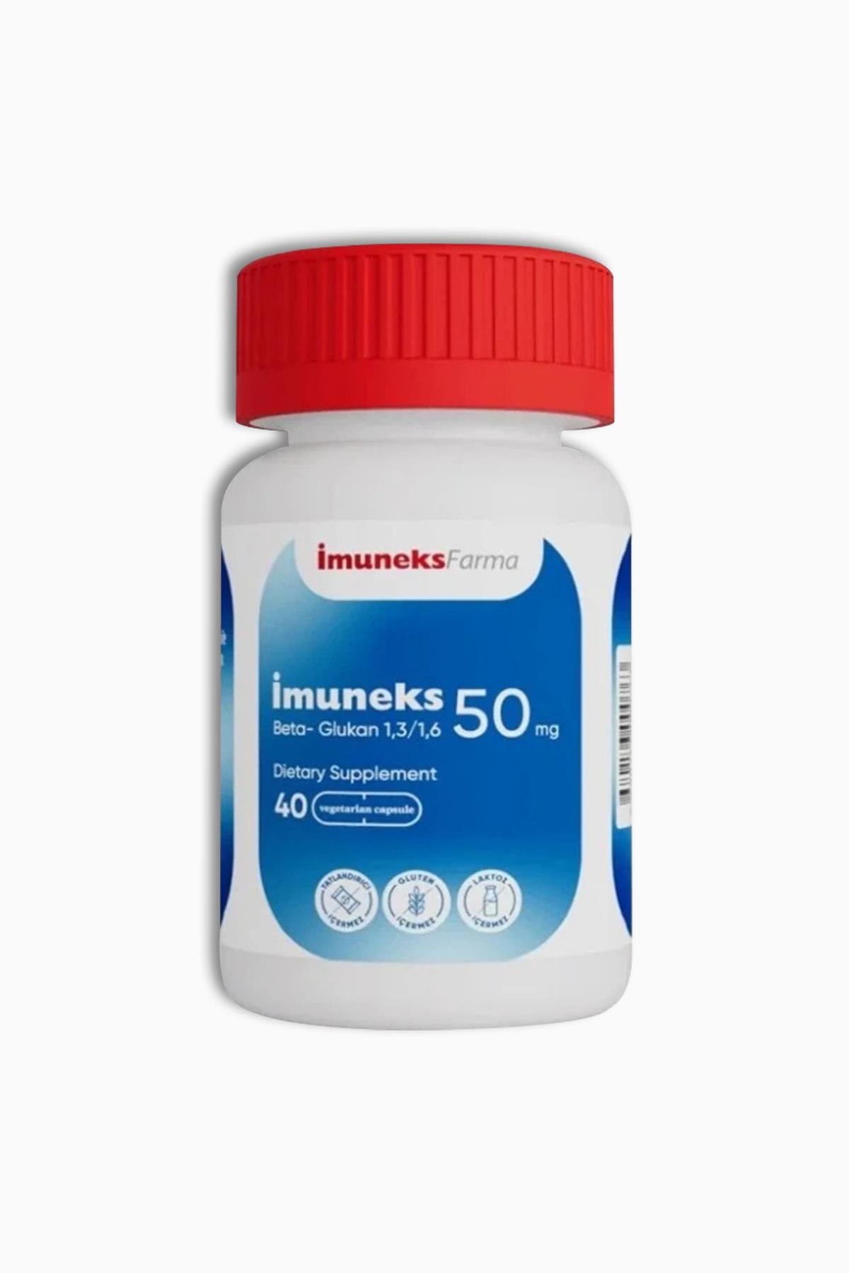 İmuneks Beta Glucan 1,3/1,6 50 mg 40 Kapsül