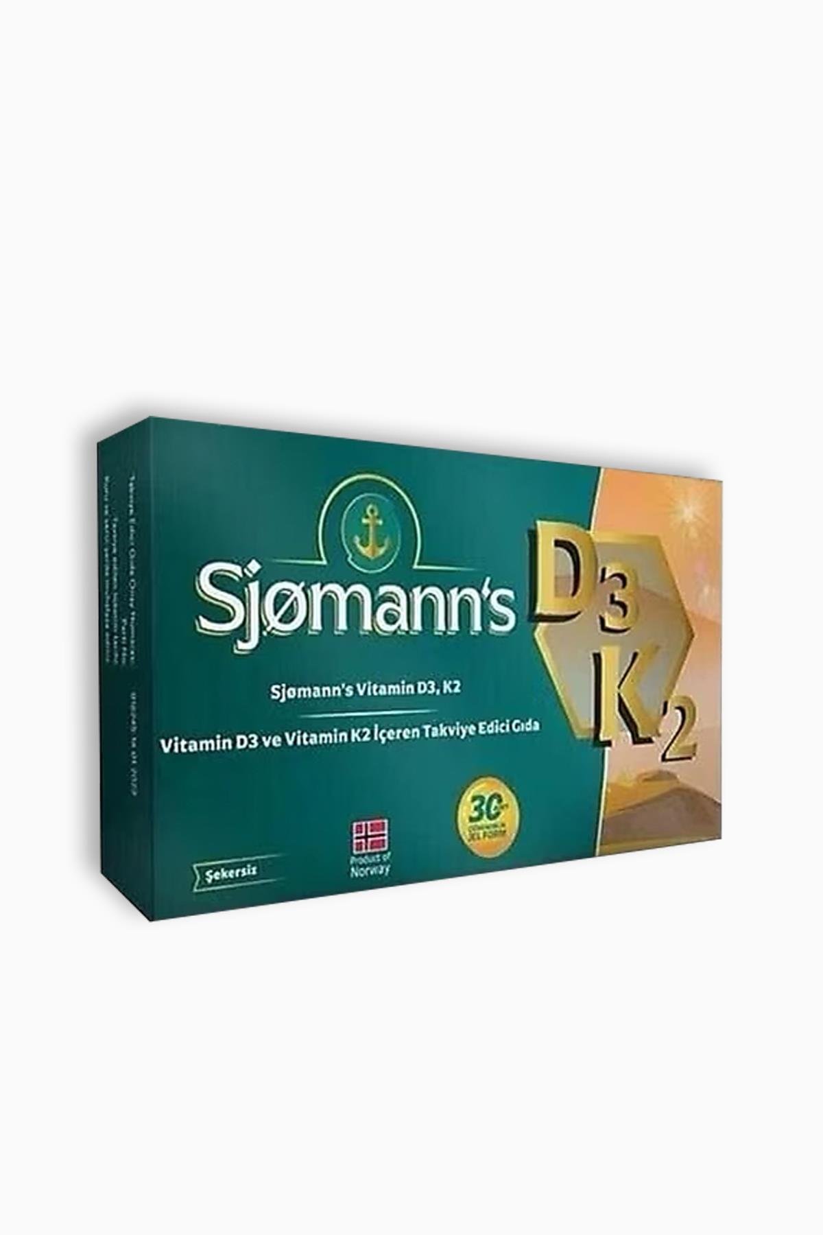 Sjomann's D3k2 Çiğnenebilir Jel 30 Tablet