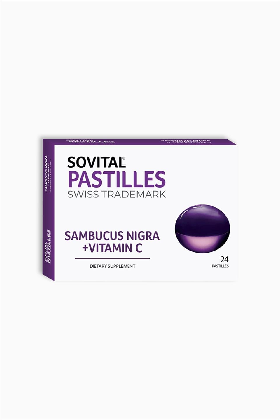 Sovital Premium Pastilles Sambucus Nigra +vitamin C 24 Pastil