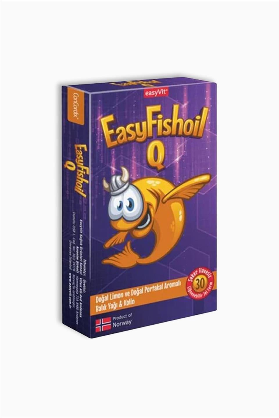 Easyfishoil Q 30 Çiğneme Tableti