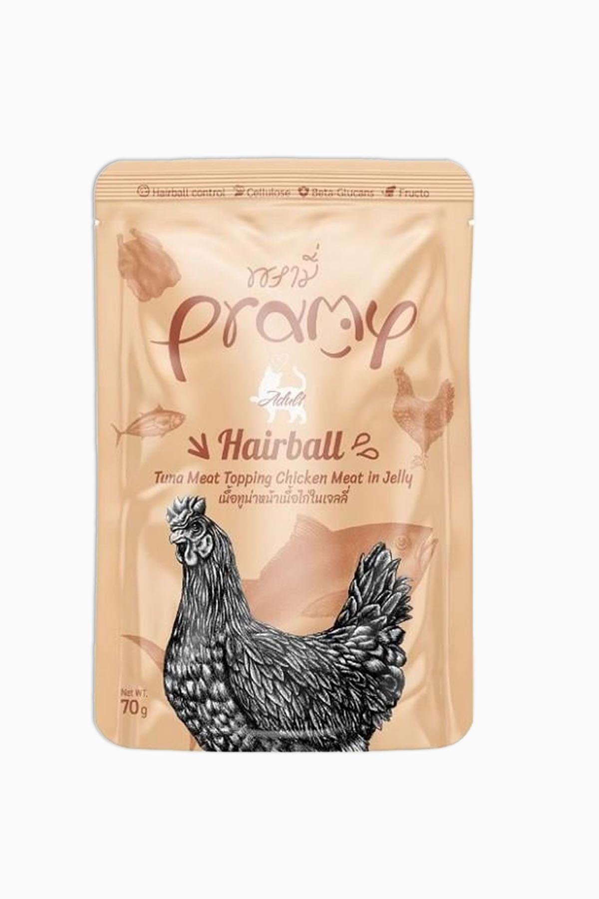 Pramy Jöle İçinde Ton Balıklı Ve Tavuklu Yetişkin Kedi Maması 70 Gr