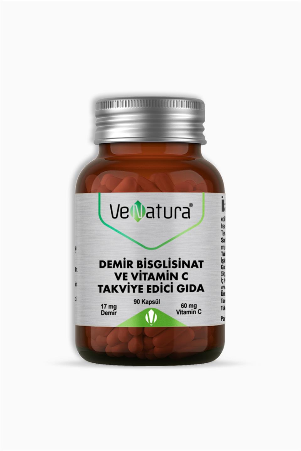 Venatura Demir Bisgilisinat Vitamin C 90 Kapsül